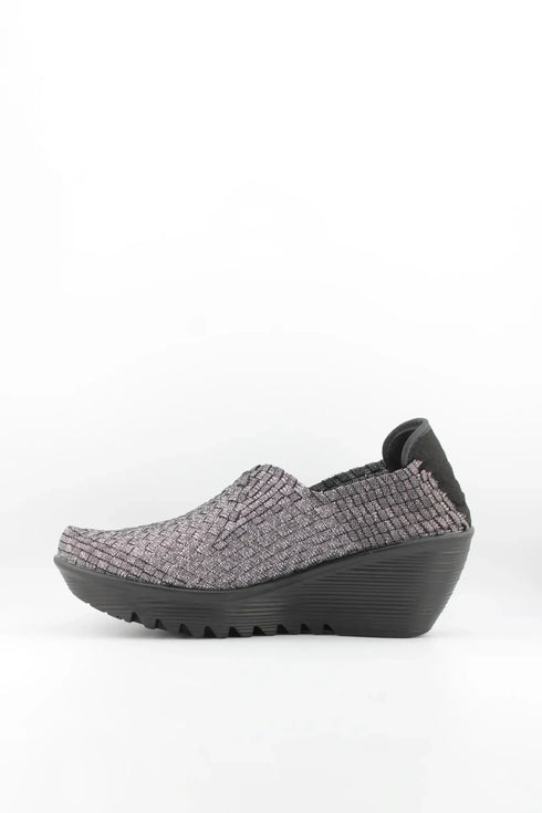 Bernie Mev Textured Wedge Slip-On Loafers